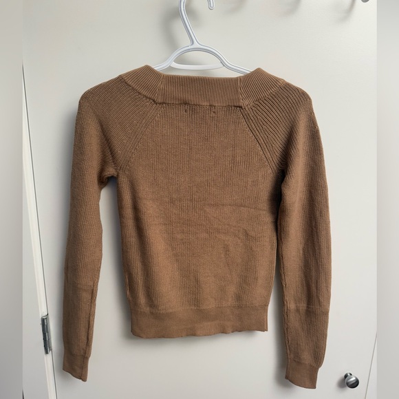 Lauren Ralph Lauren Ballet Neck Buckle Sandy Brown Beige Jumper - Picture 4 of 6